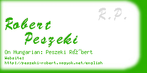 robert peszeki business card